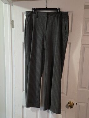 Lane Bryant Women's Charcoal Pinstripe Dress Pants